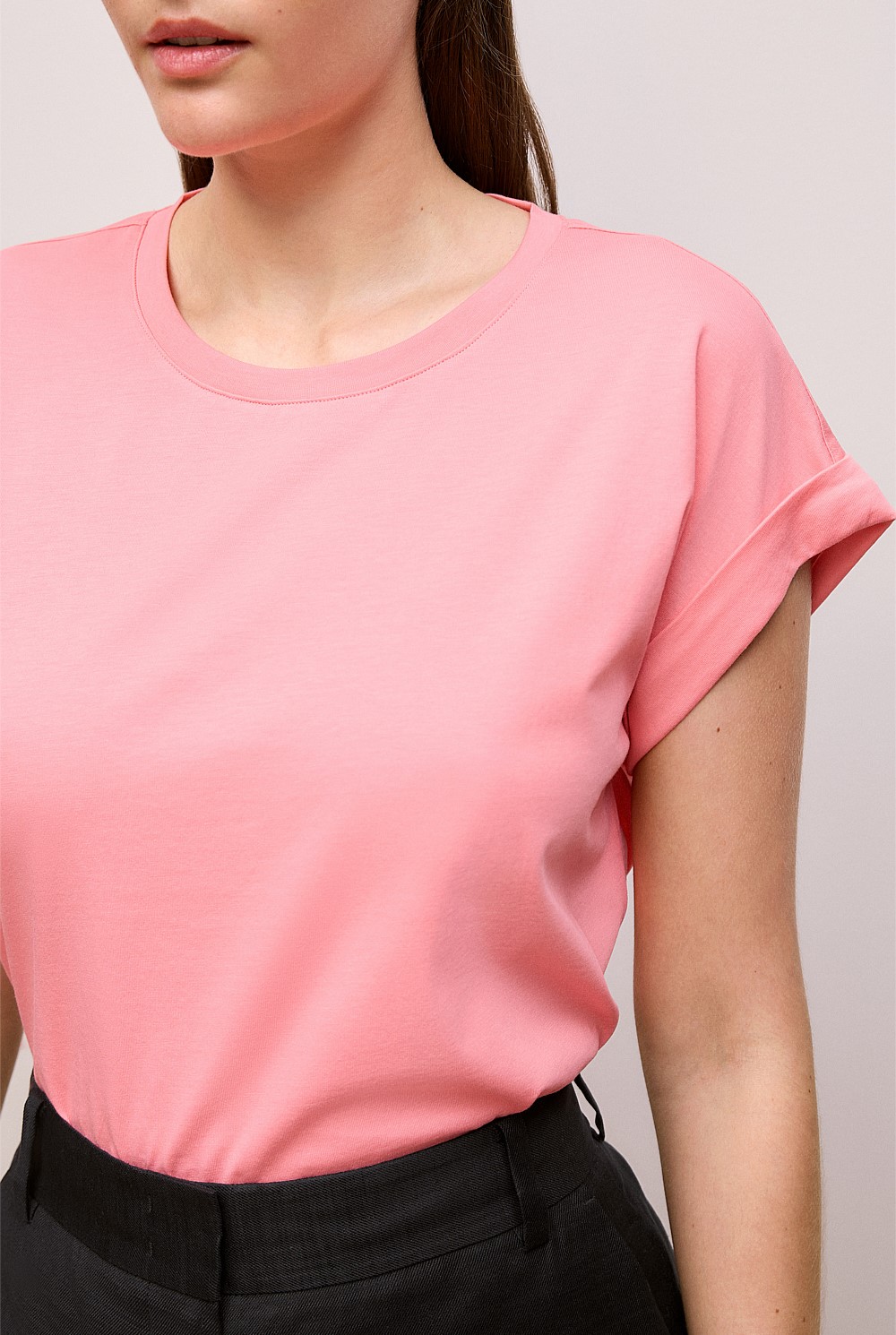 Australian Cotton Cuff Sleeve T-shirt