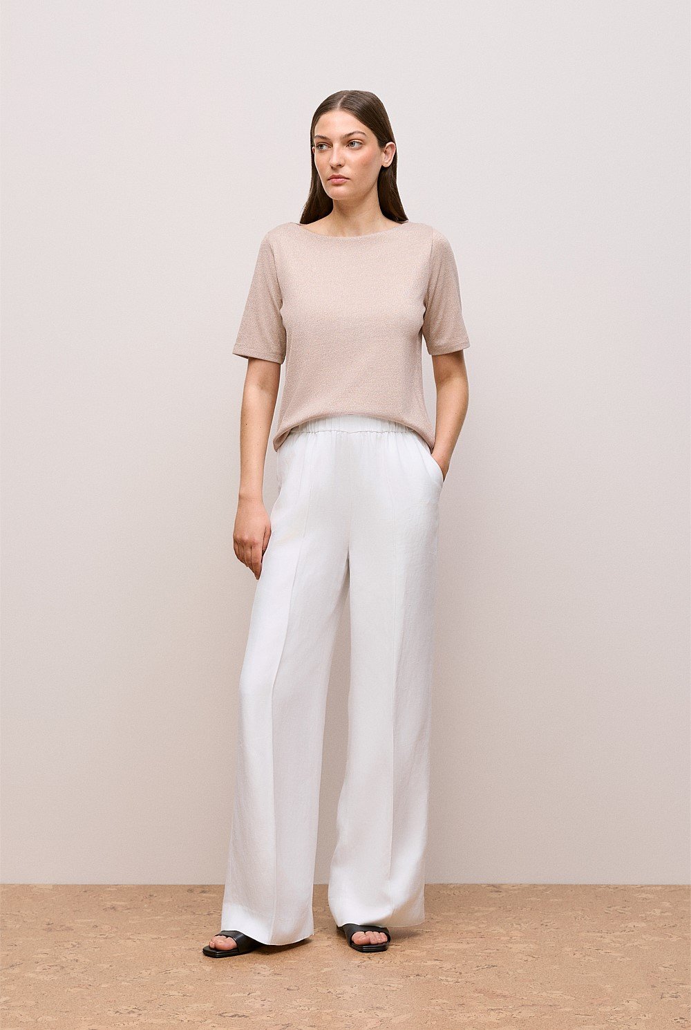 Metallic Rib T-shirt