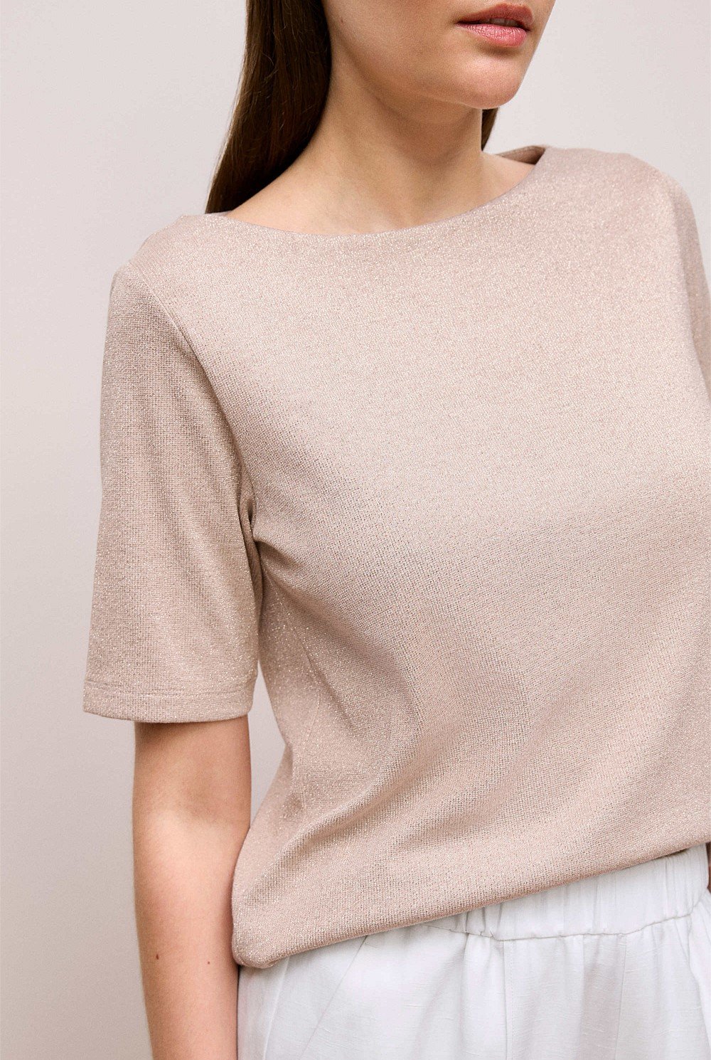 Metallic Rib T-shirt