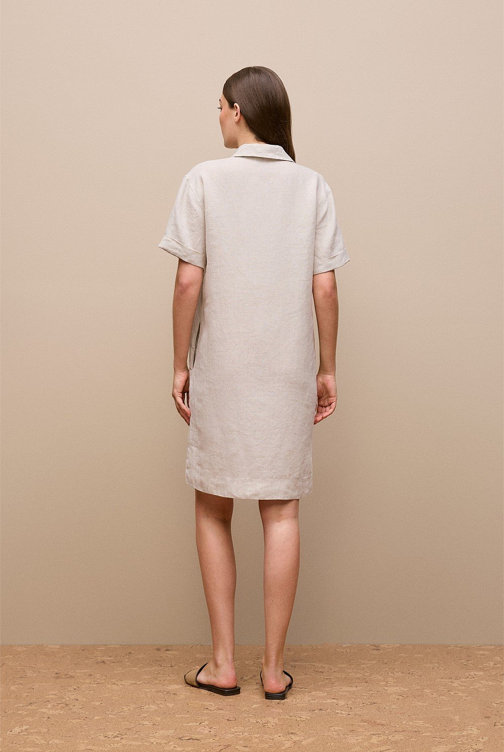 Linen Popover Shift Dress