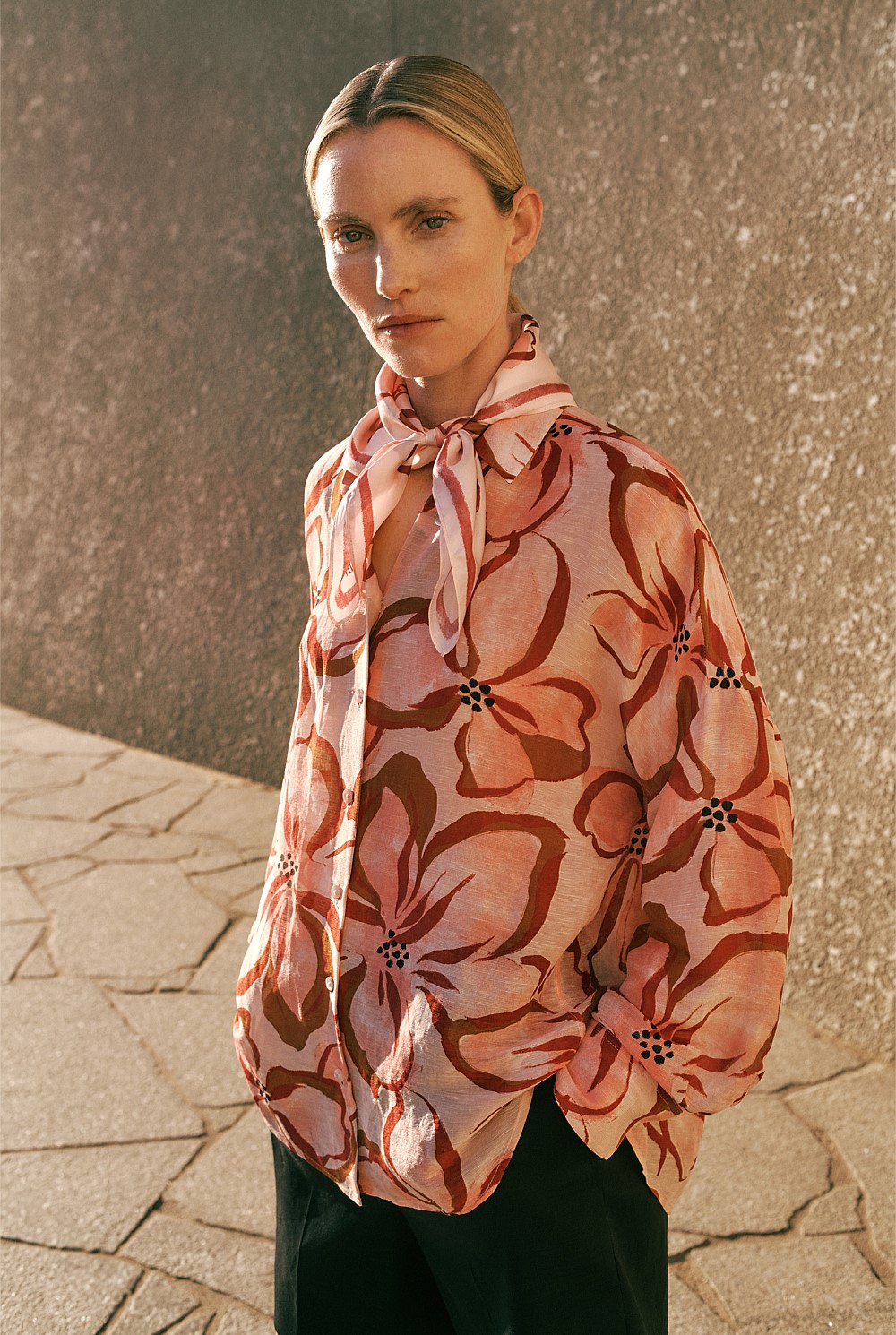 Peony Linen Silk Resort Shirt