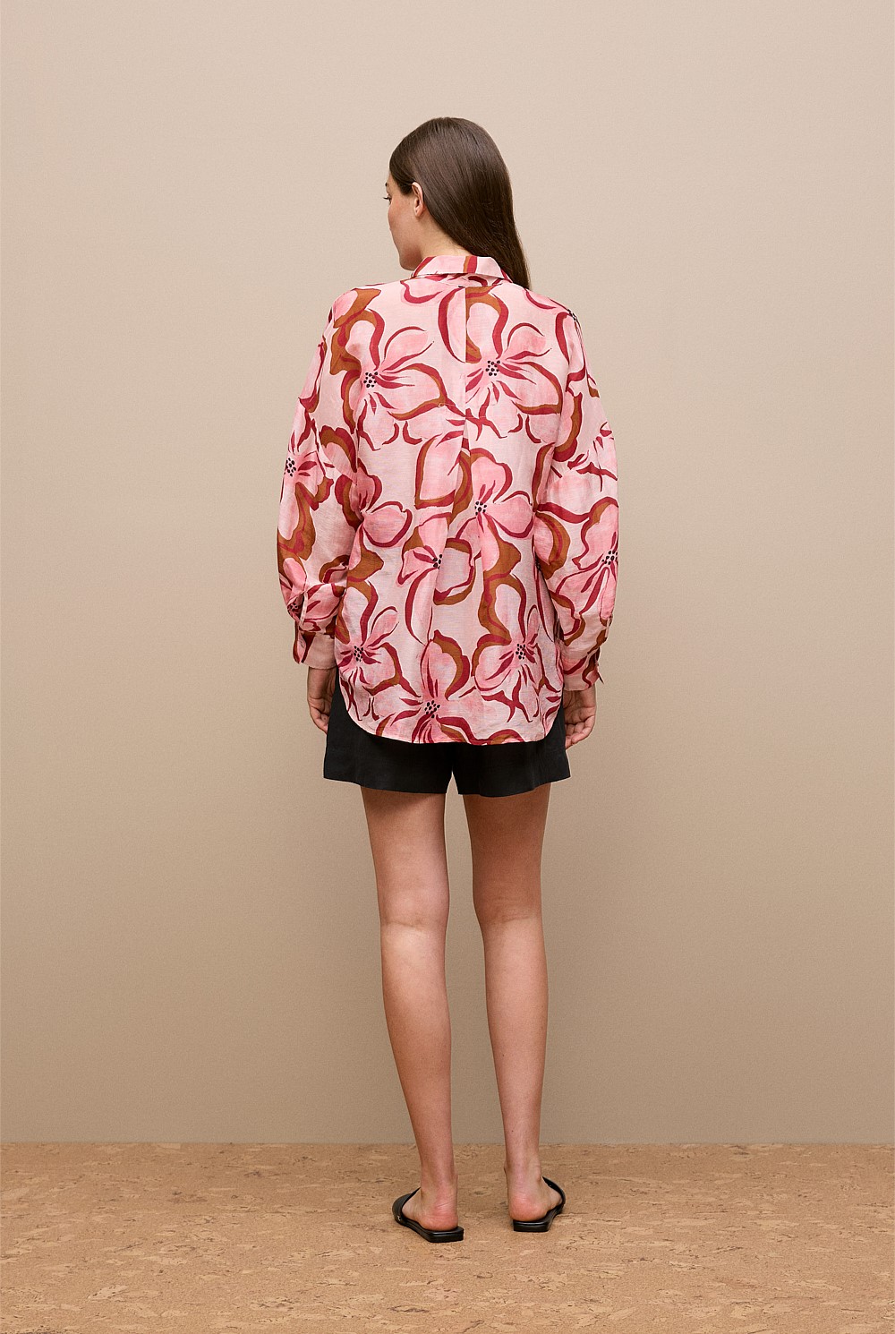 Peony Linen Silk Resort Shirt