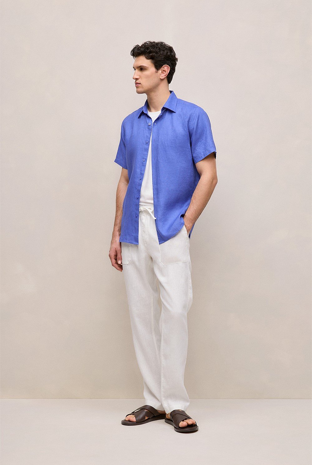 Regular Fit Linen Short Sleeve Shirt