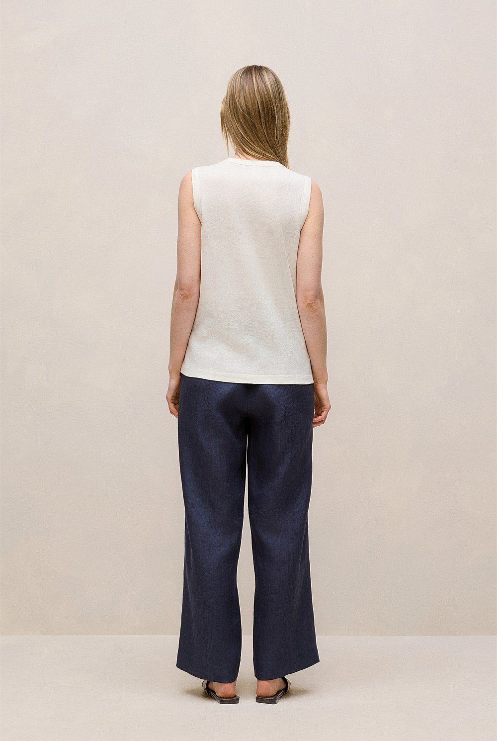 Linen Cotton Crew Tank