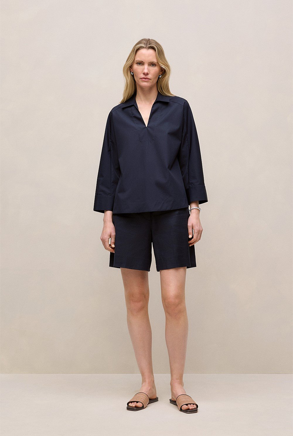 Fine Poplin Popover Shirt