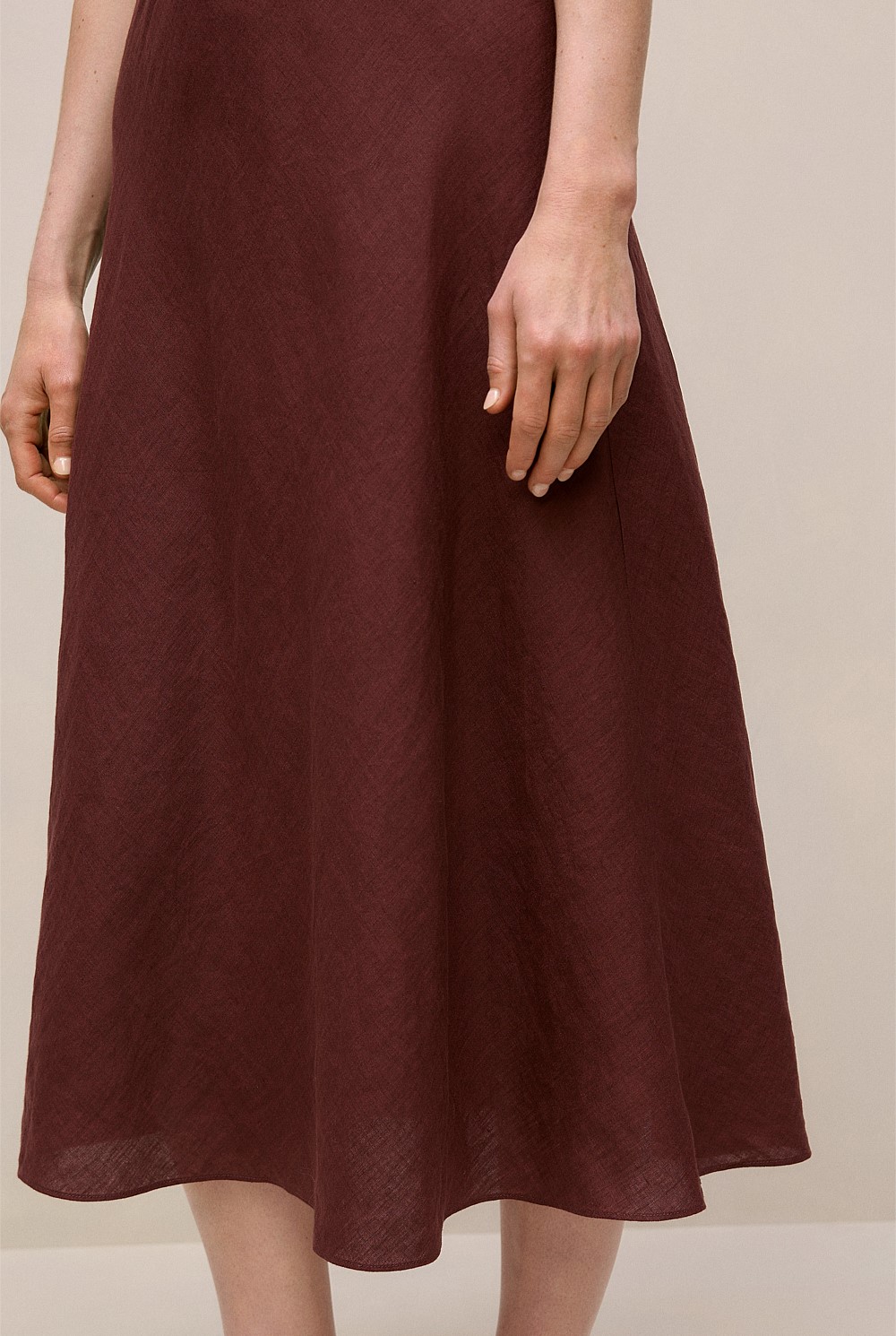 Delave Linen Bias Skirt