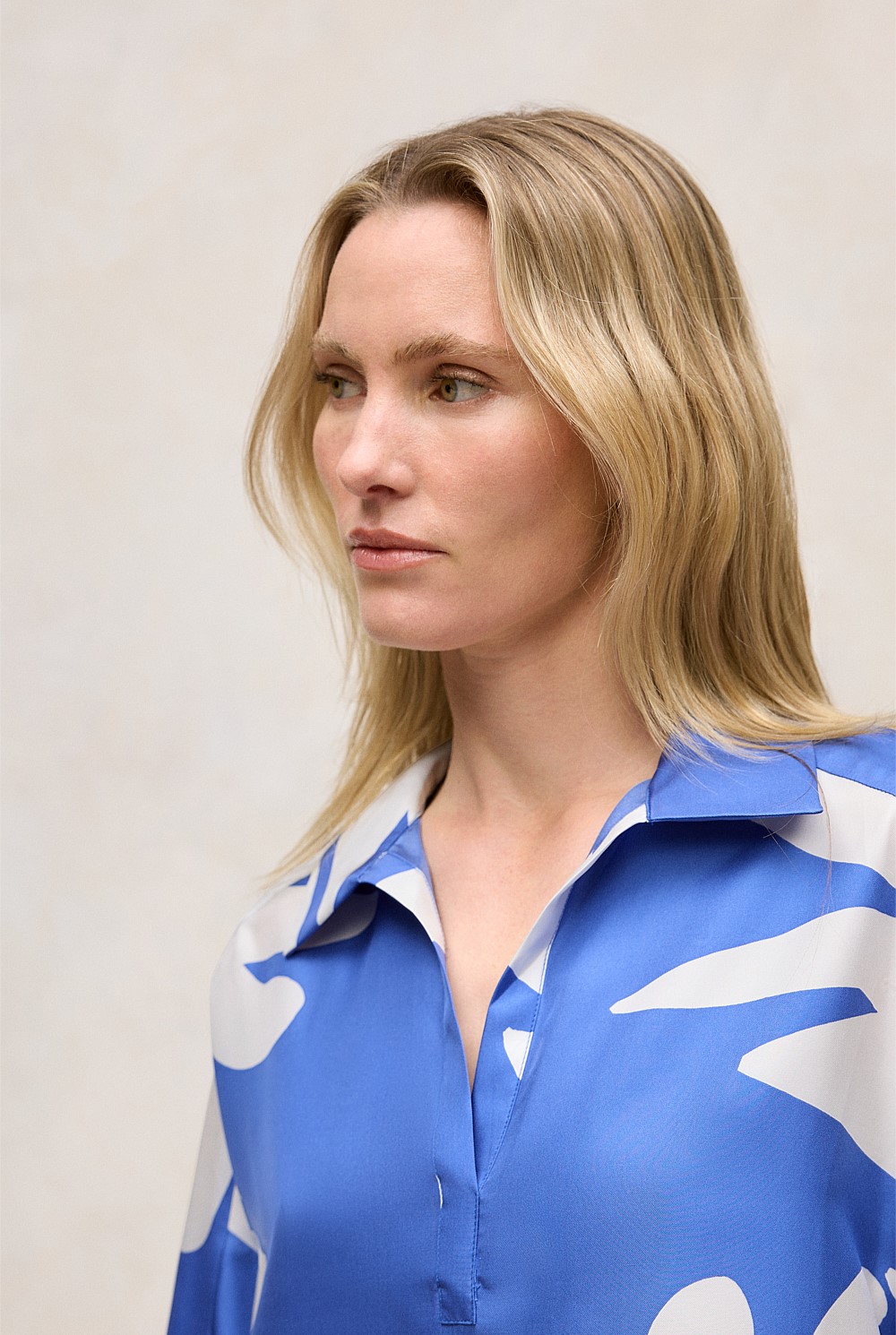 Marea Silk Twill Popover Shirt