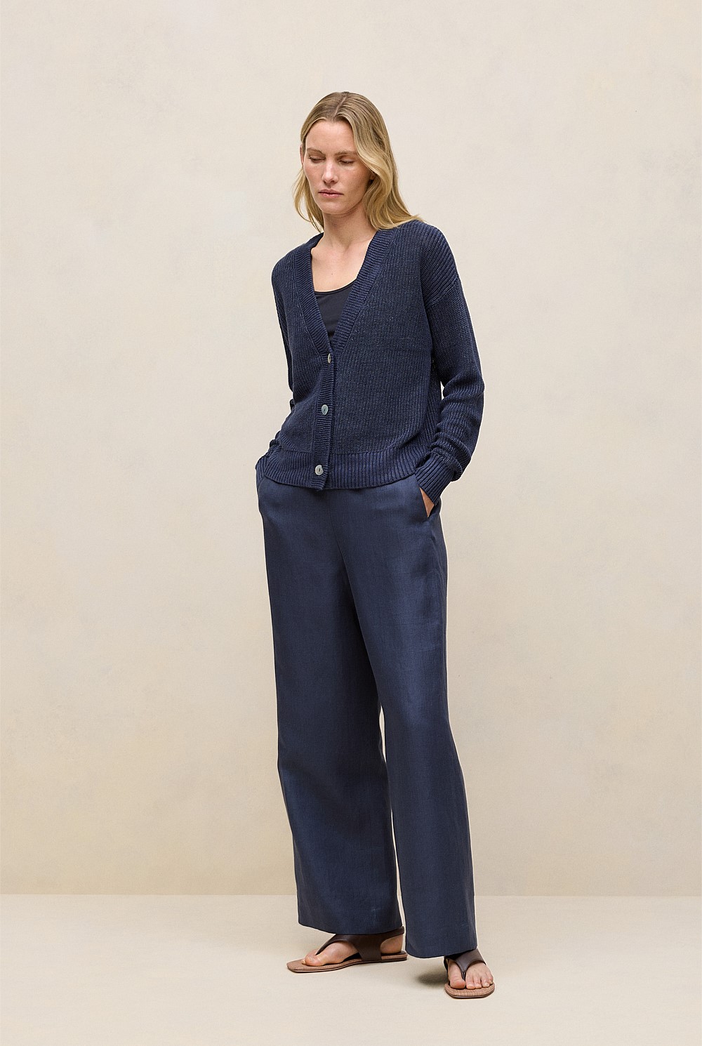 Linen Relaxed Cardigan