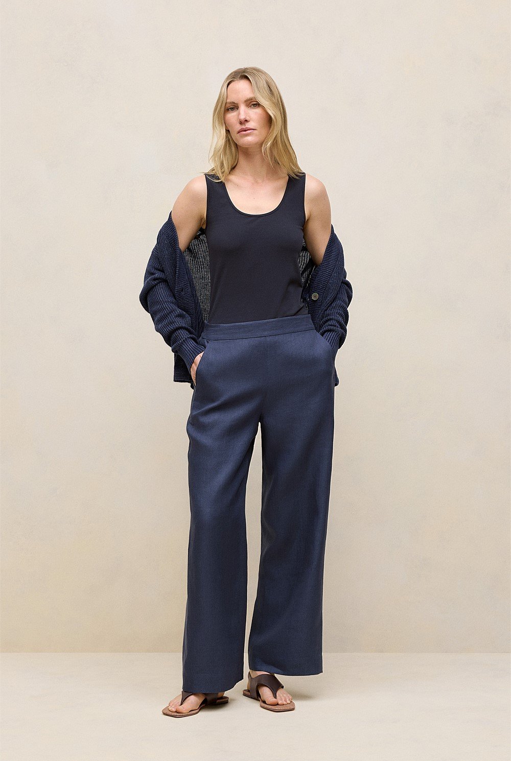 Linen Relaxed Cardigan