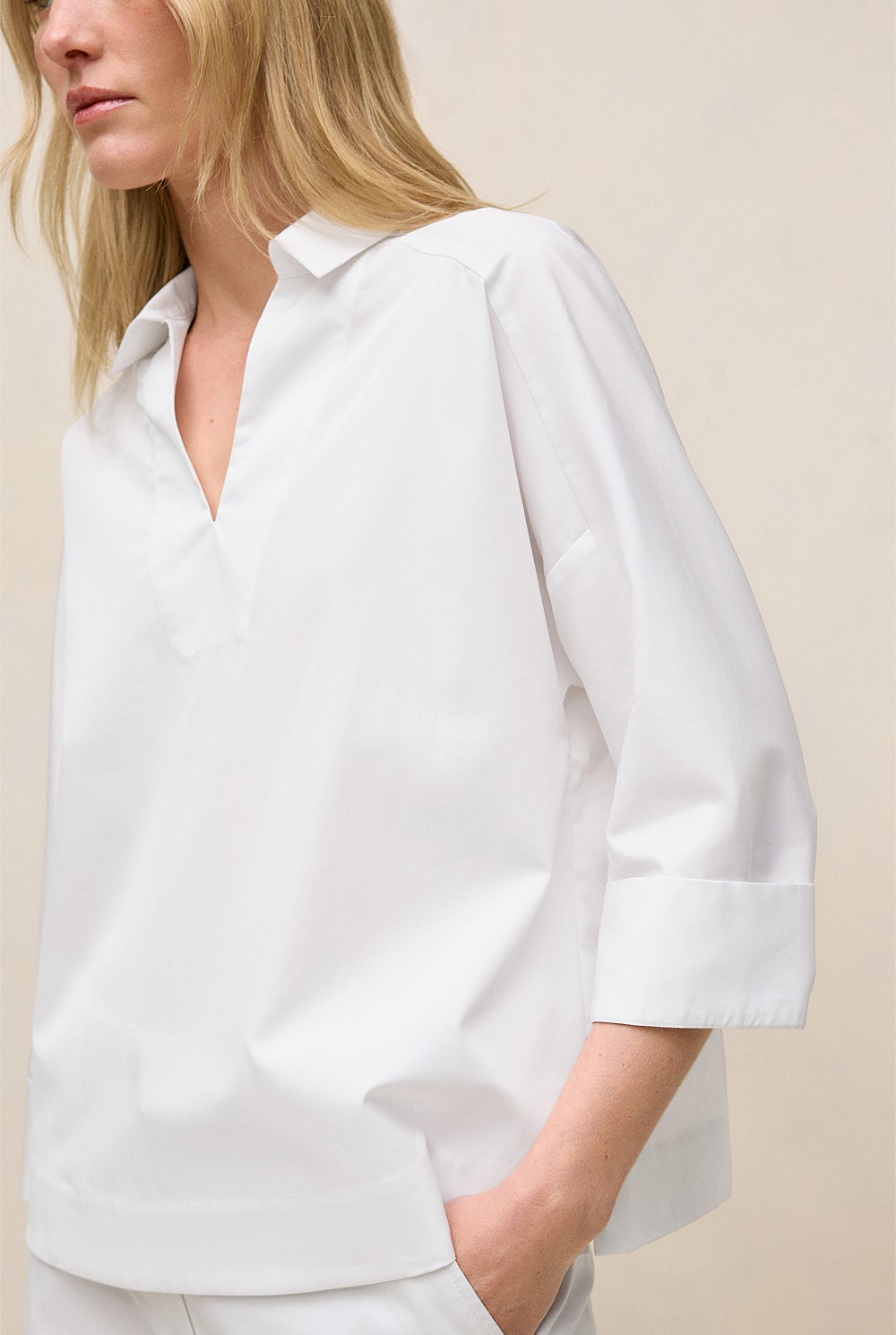 Fine Poplin Popover Shirt