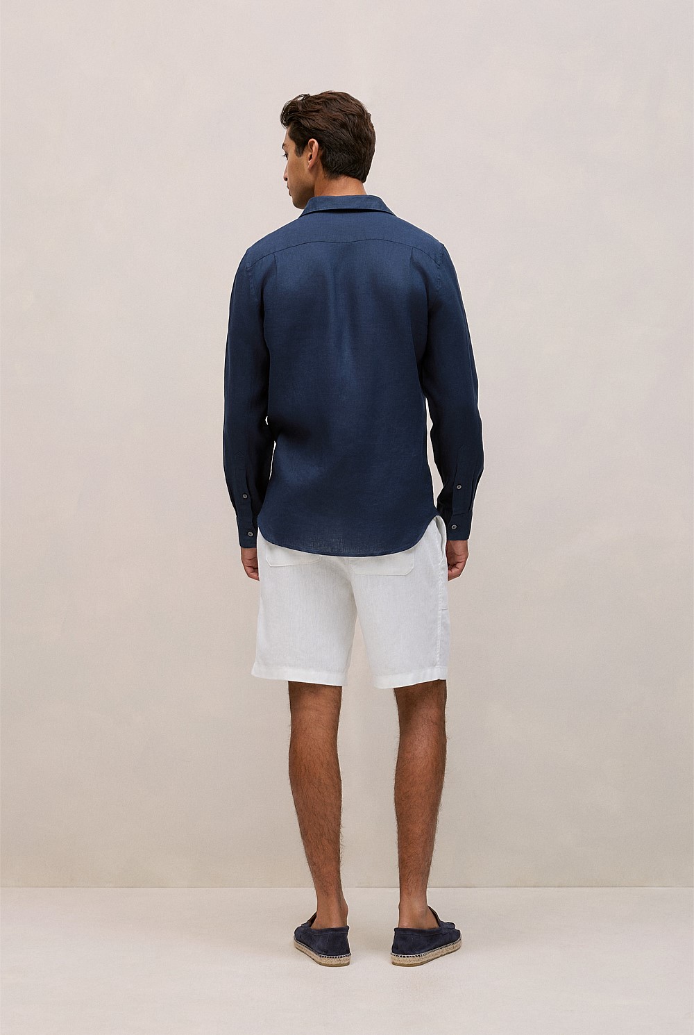 Tailored Fit Linen Long Sleeve Shirt