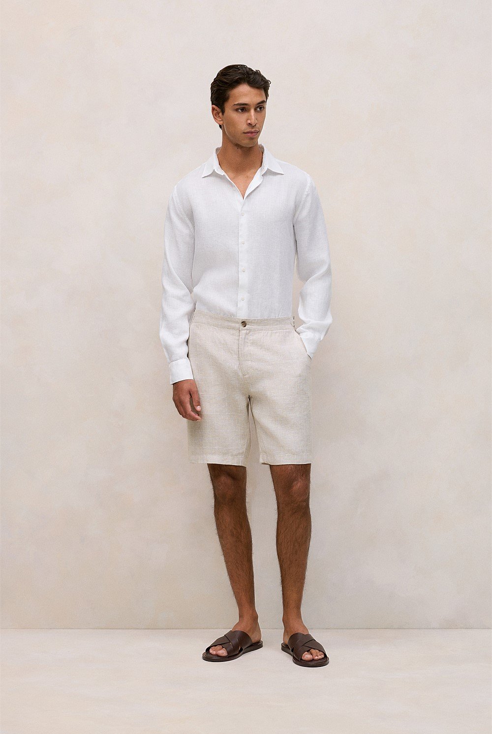 Linen Glen Check Short