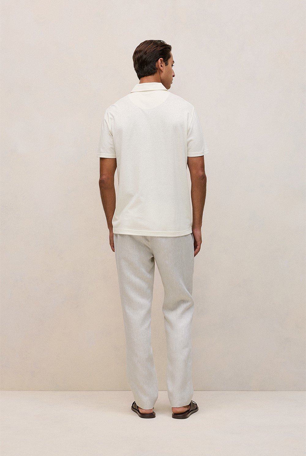 Linen Cotton Jersey Polo
