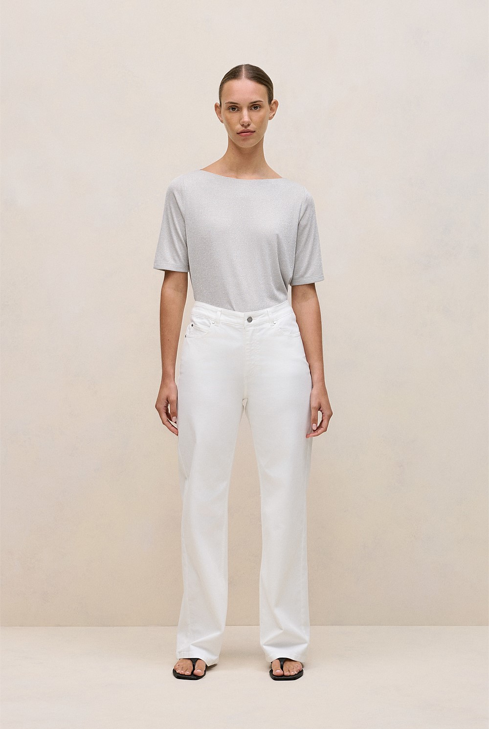 Metallic Rib T-shirt