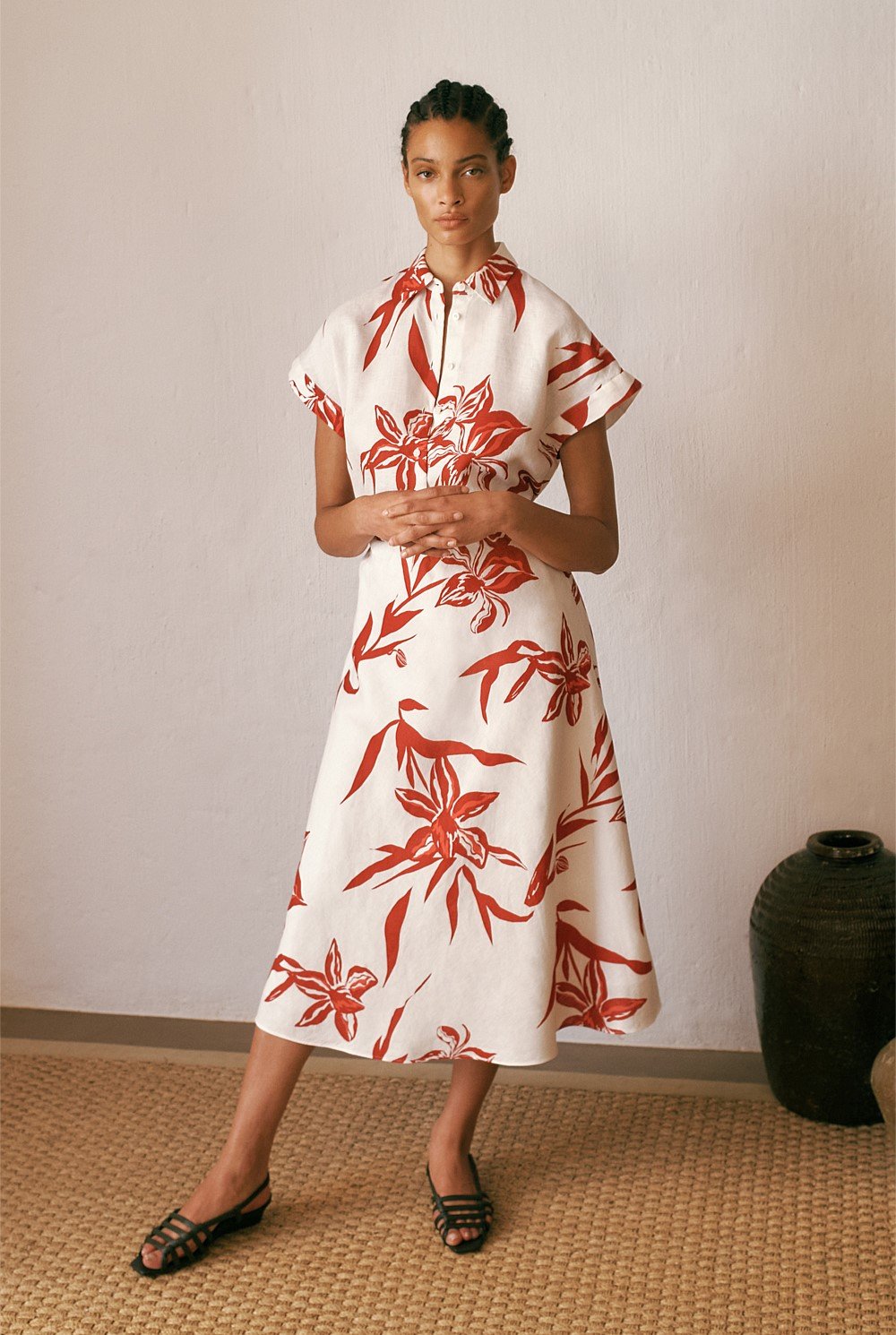 Wild Iris Linen Bias Skirt