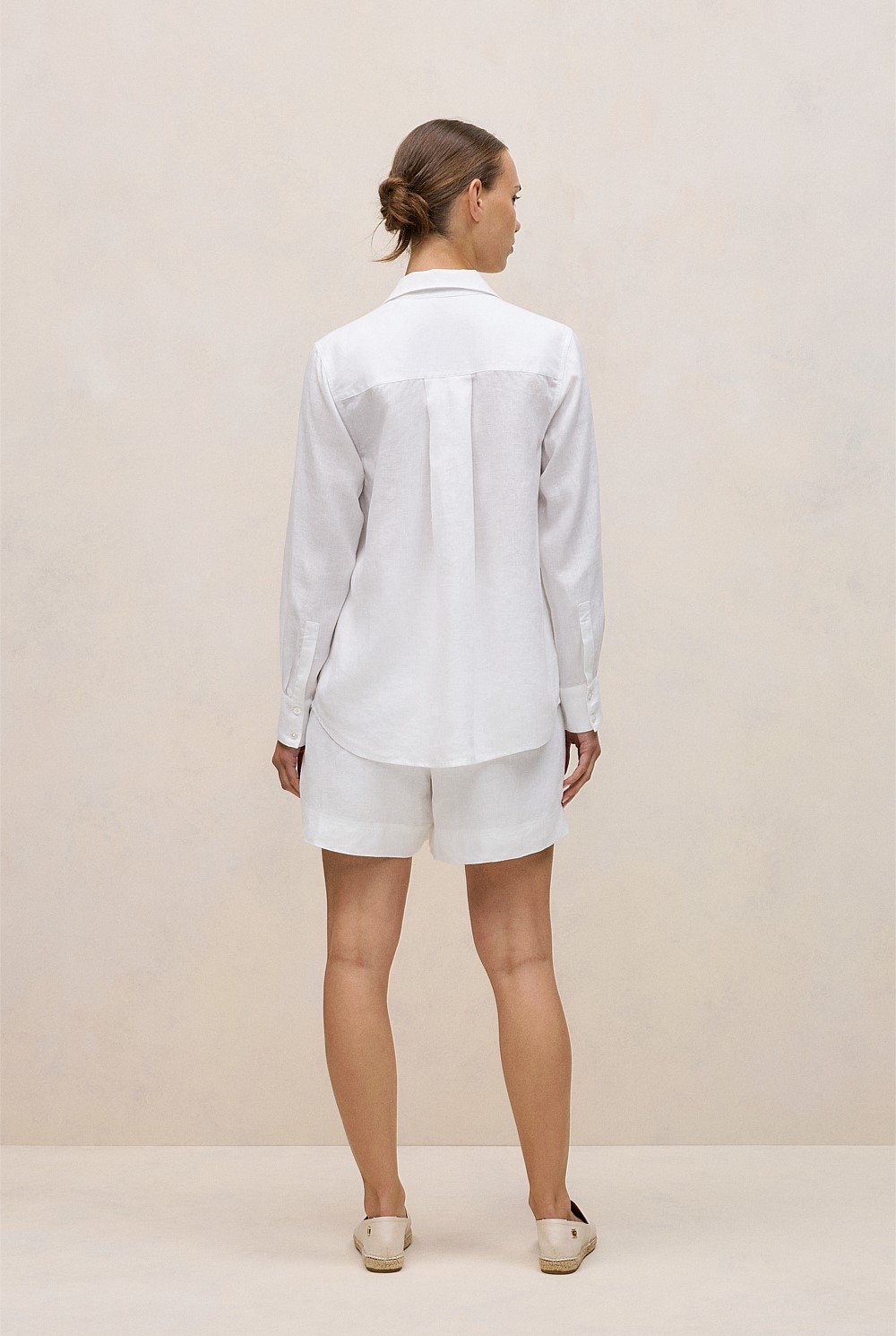 Linen Pocket Detail Long Sleeve Shirt