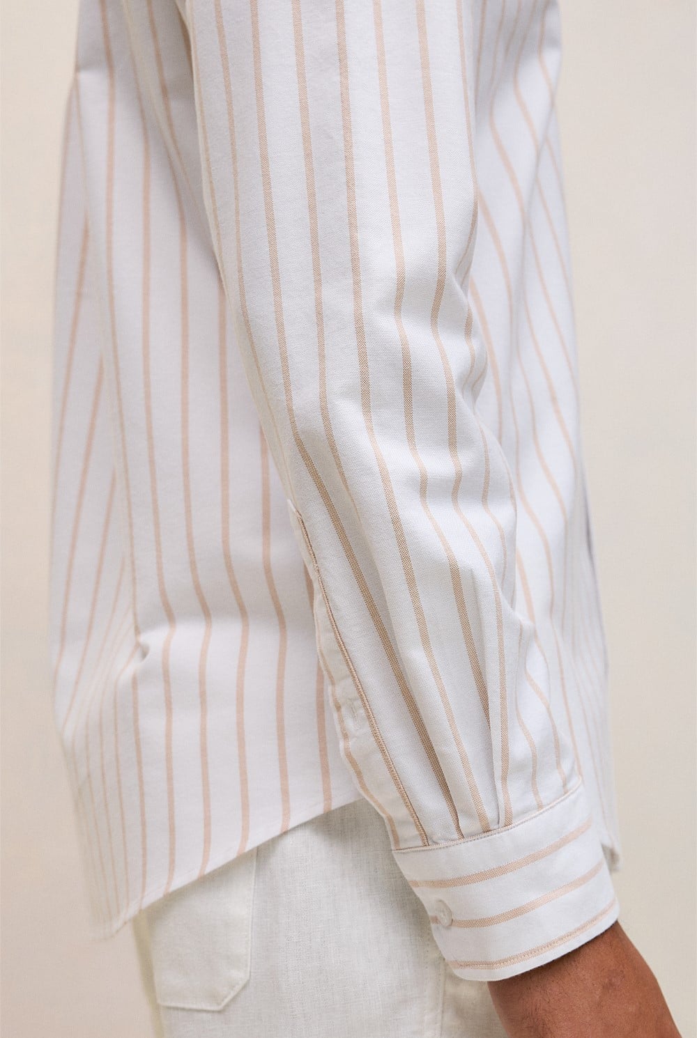Regular Fit Yarn Dyed Stripe Oxford Shirt