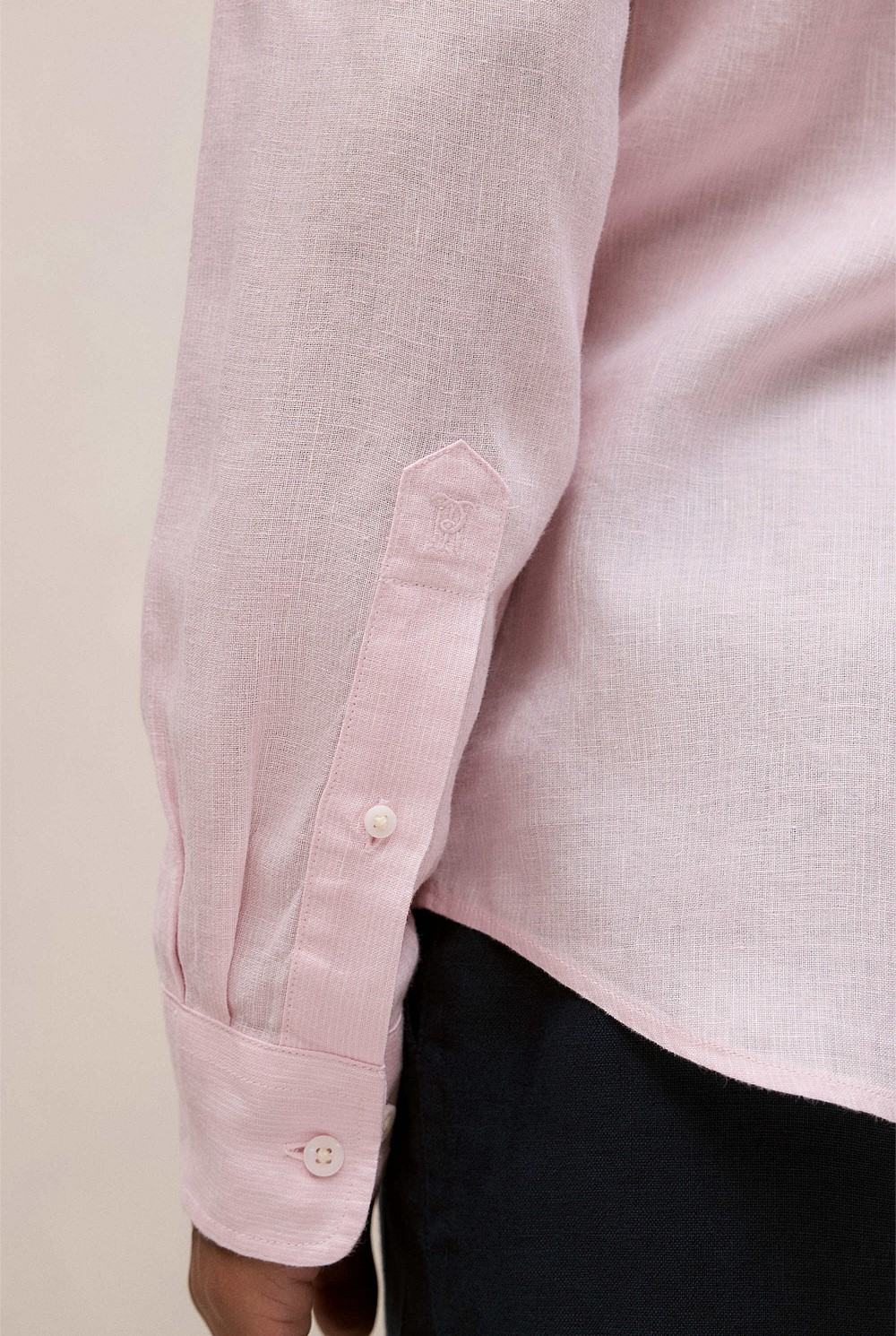 Regular Fit Linen Fine Stripe Shirt