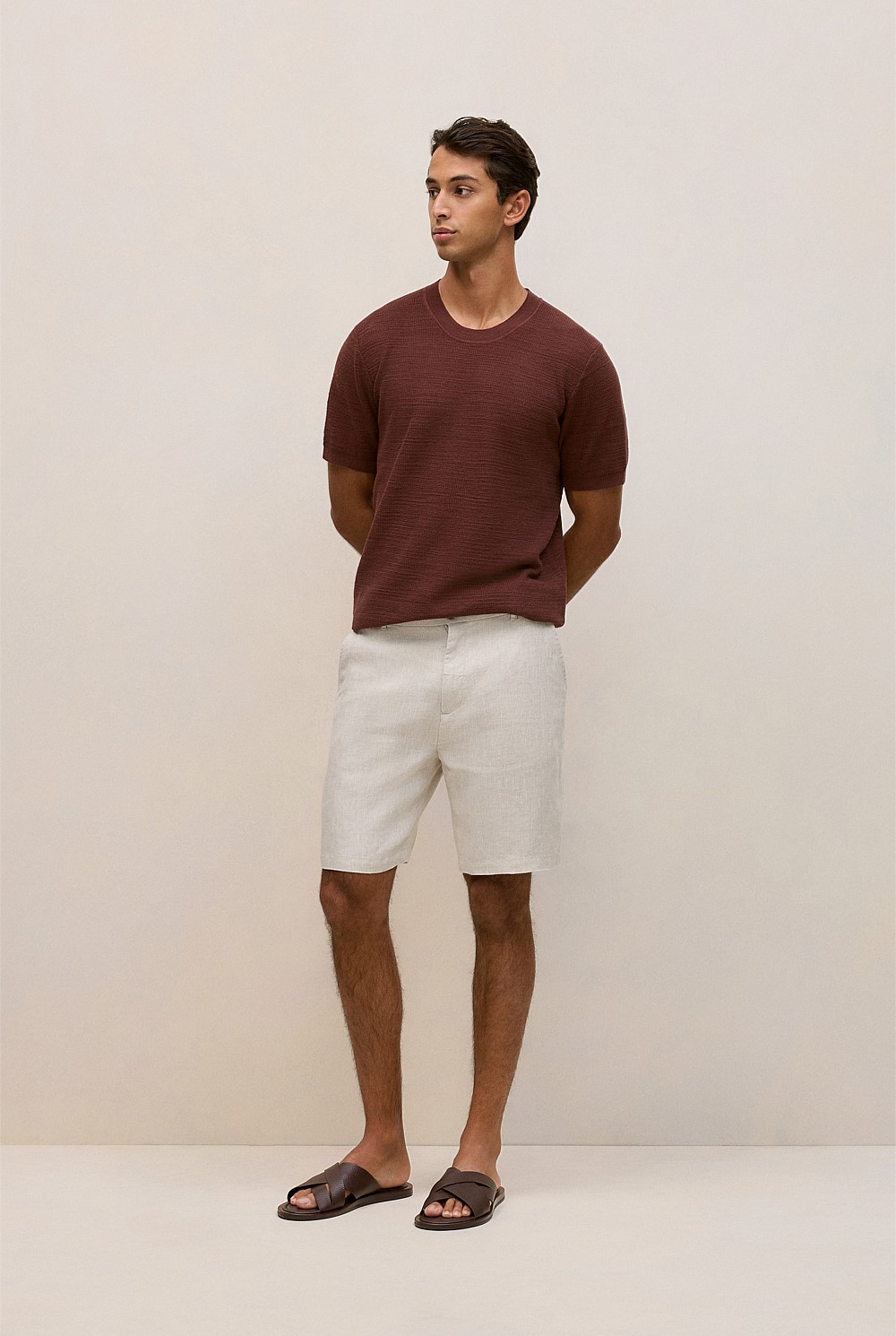 Cotton Linen Racking Stitch T-shirt