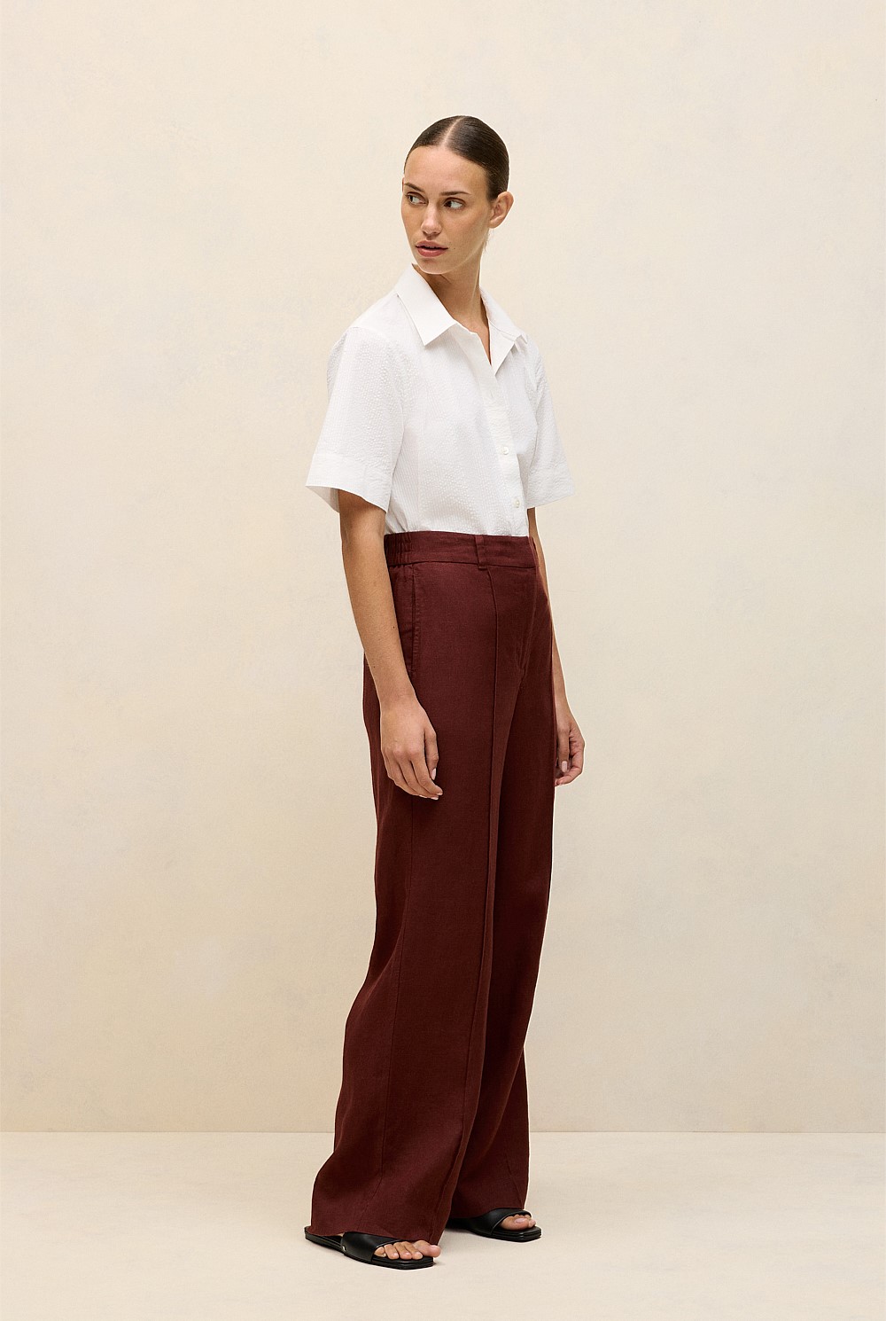 Cotton Seersucker Short Sleeve Shirt
