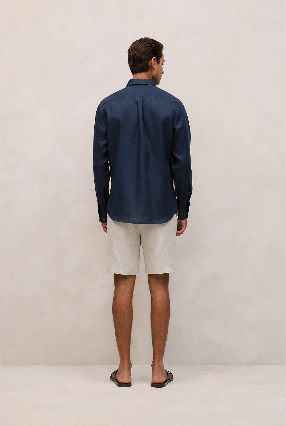 Regular Fit Linen Classic Long Sleeve Shirt