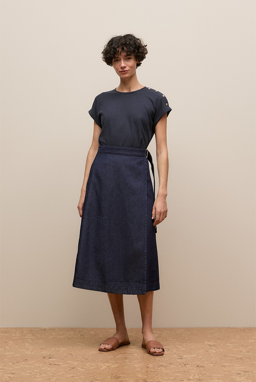 Denim Wrap Skirt