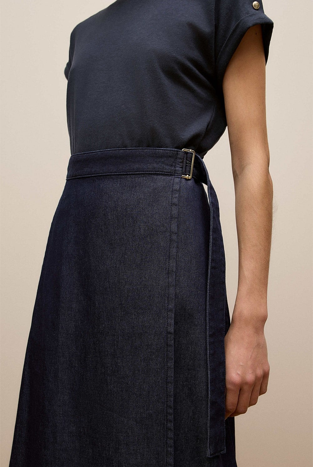 Denim Wrap Skirt