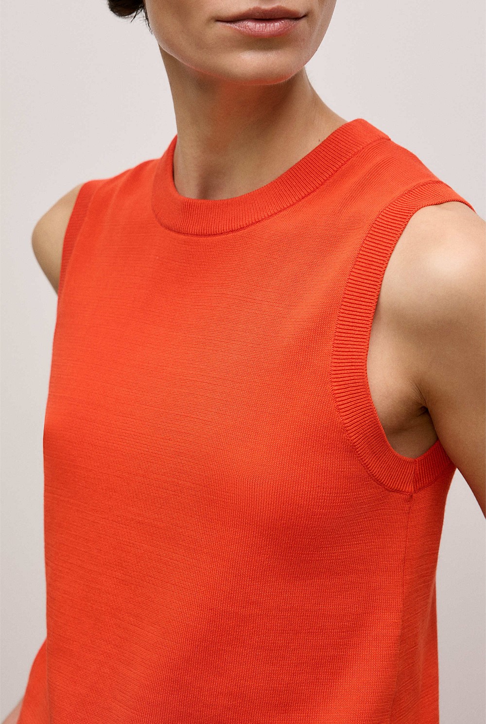 Cotton Silk Knit Tank