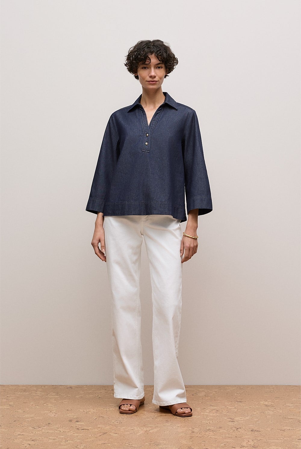 Denim Popover Shirt