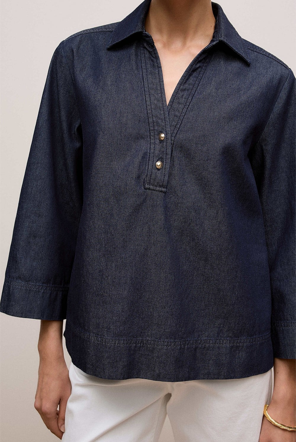Denim Popover Shirt