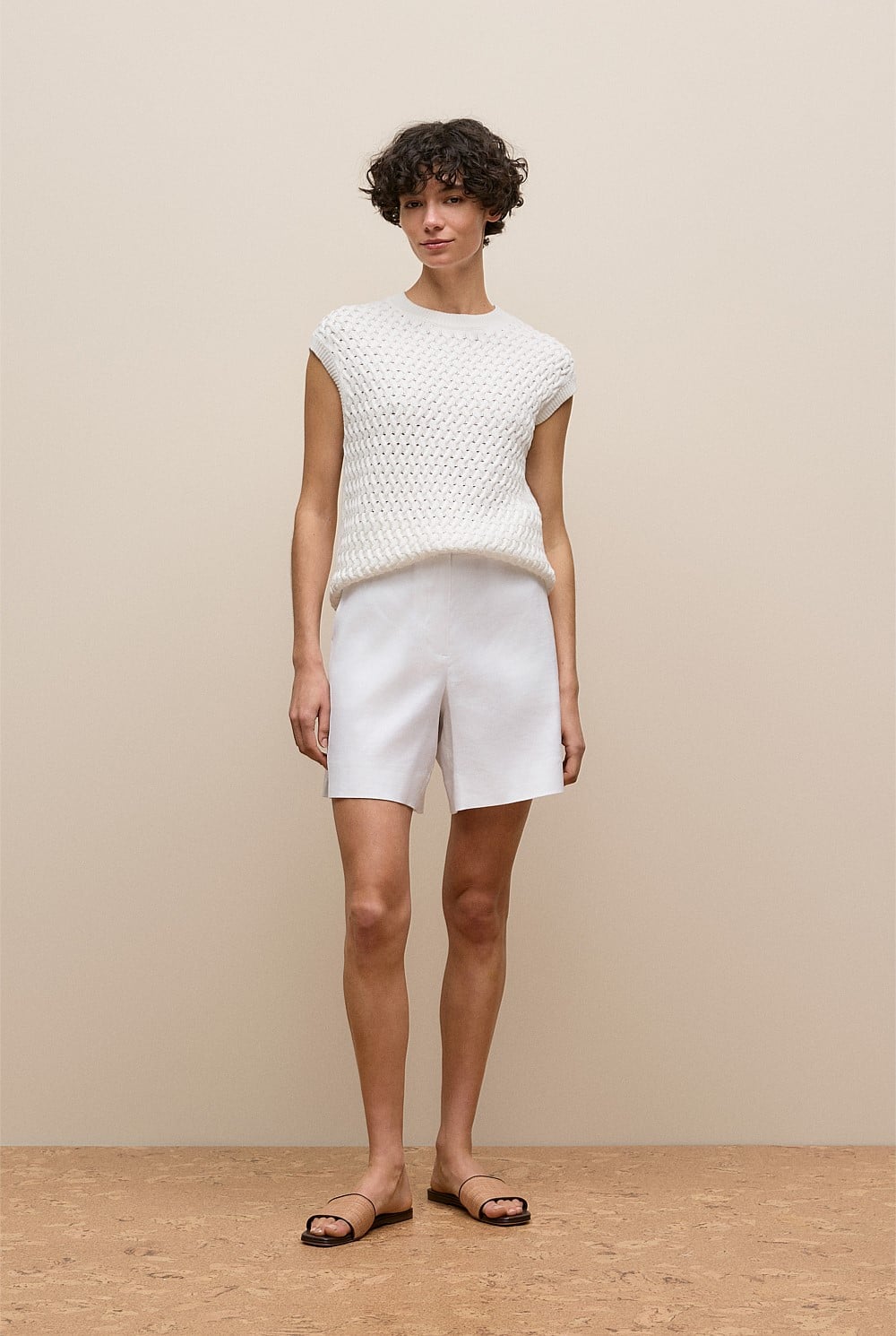 Cotton Knit Sleeveless Tunic