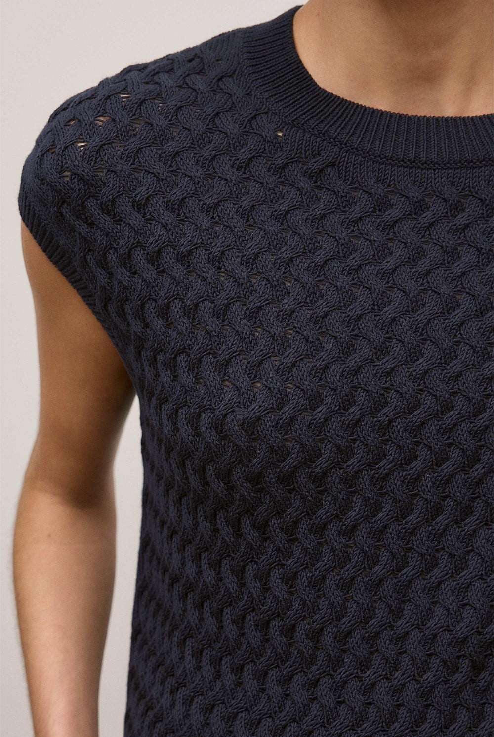 Cotton Knit Sleeveless Tunic
