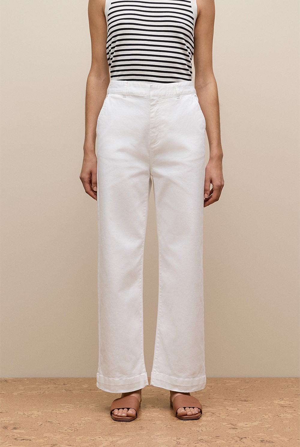 Australian Cotton Blend Denim Tailored Pant