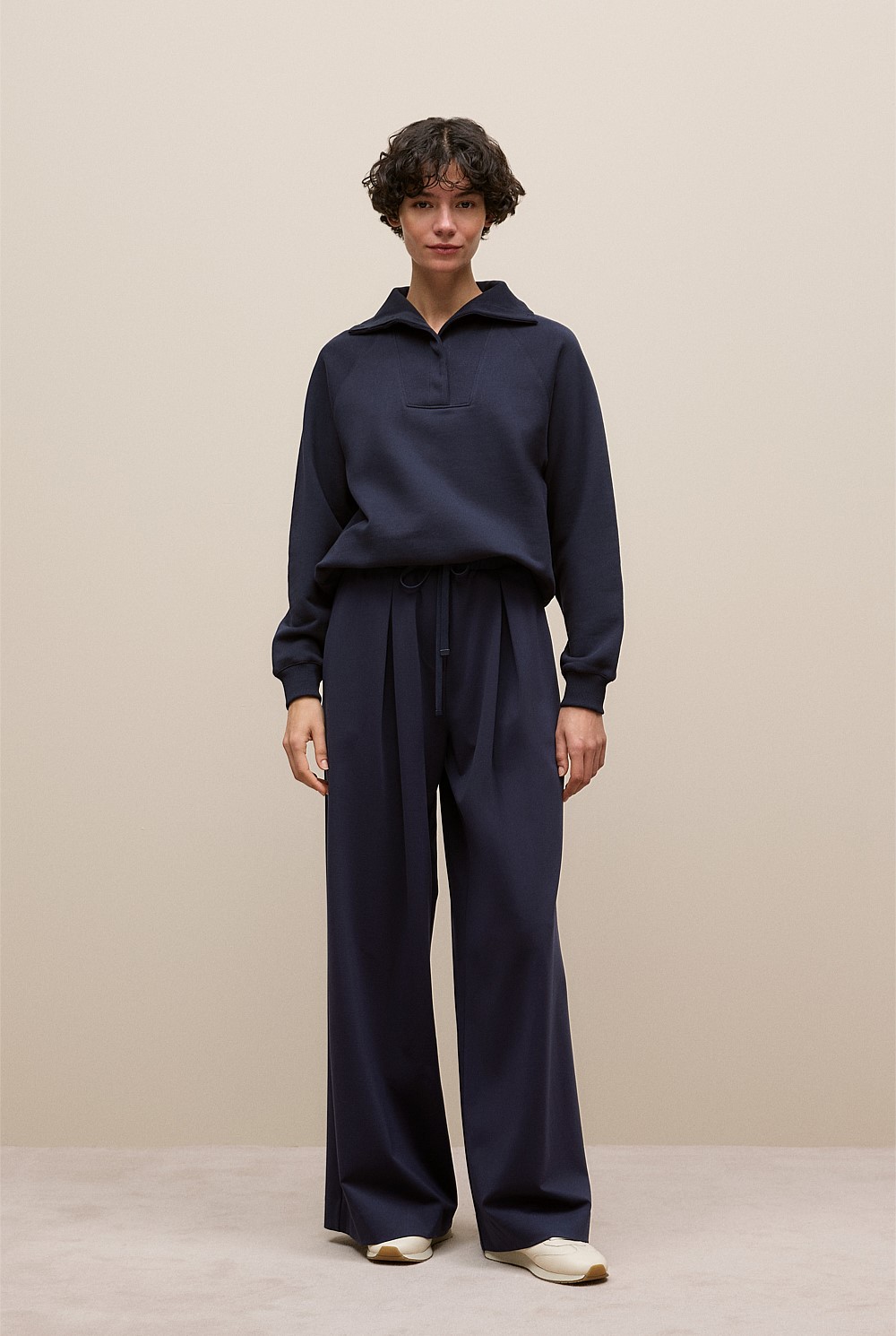 Button Neck Sweat