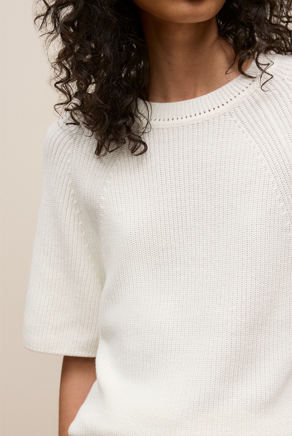 Textured 3/4 Sleeve Knit