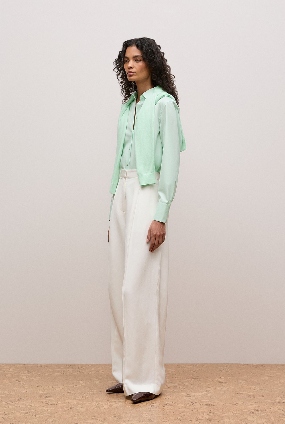 Cotton Poplin Long Sleeve Shirt