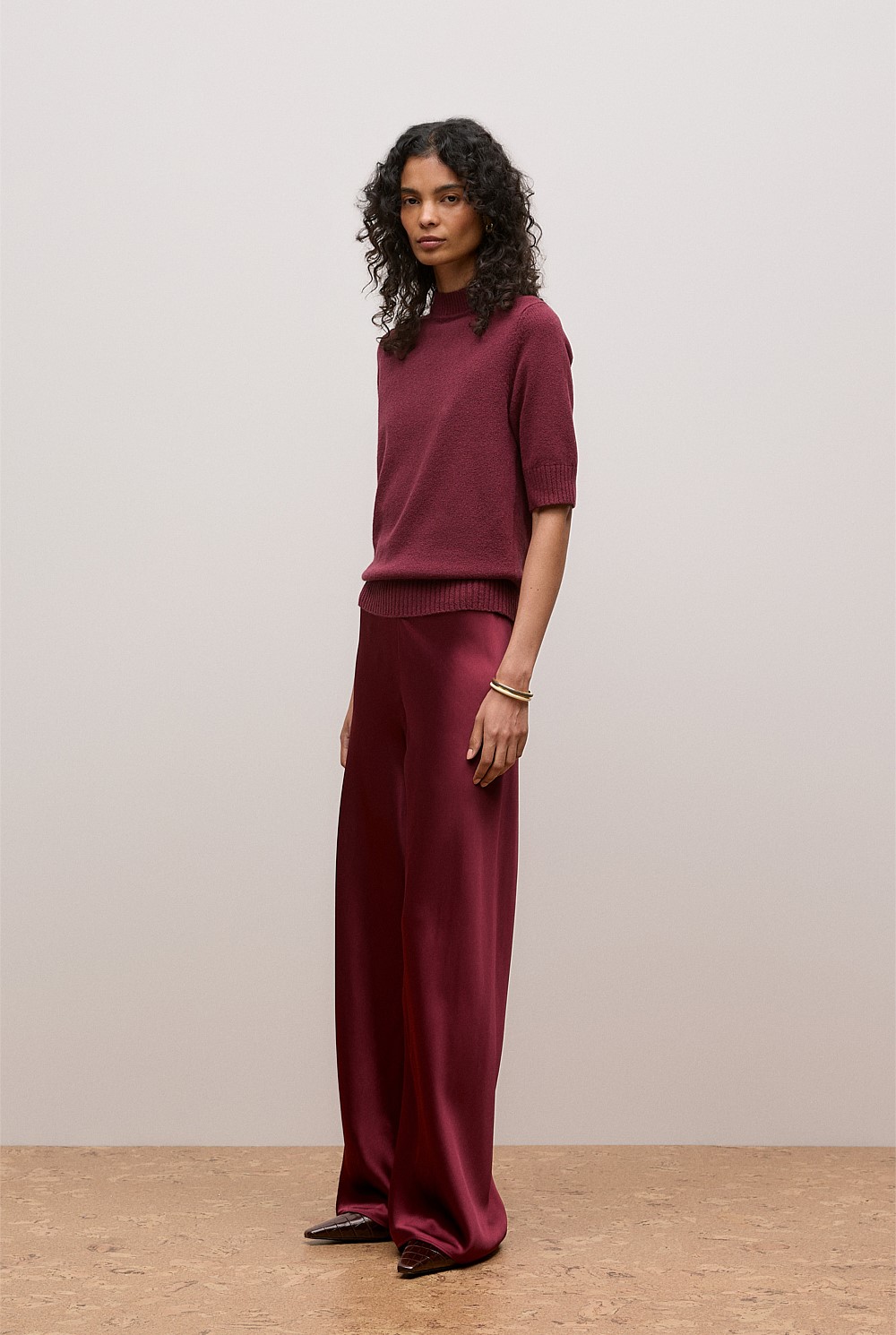 Boucle Mock Neck