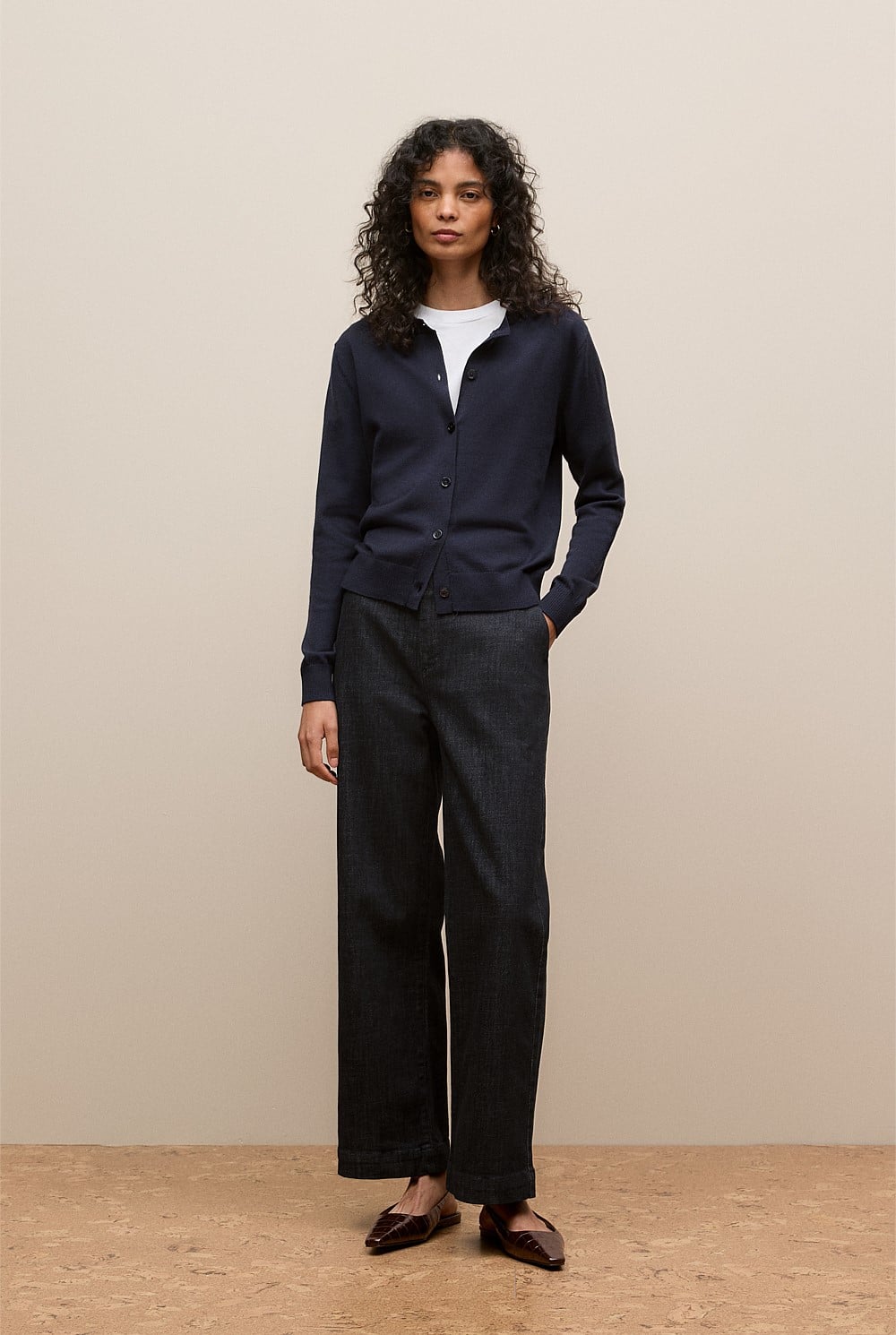 Merino Classic Crew Cardigan