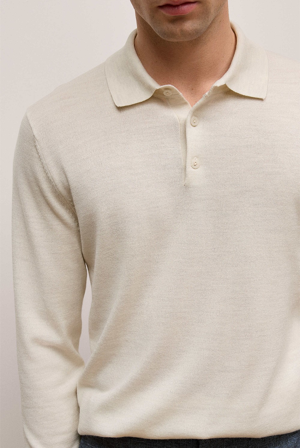 Merino Long Sleeve Polo