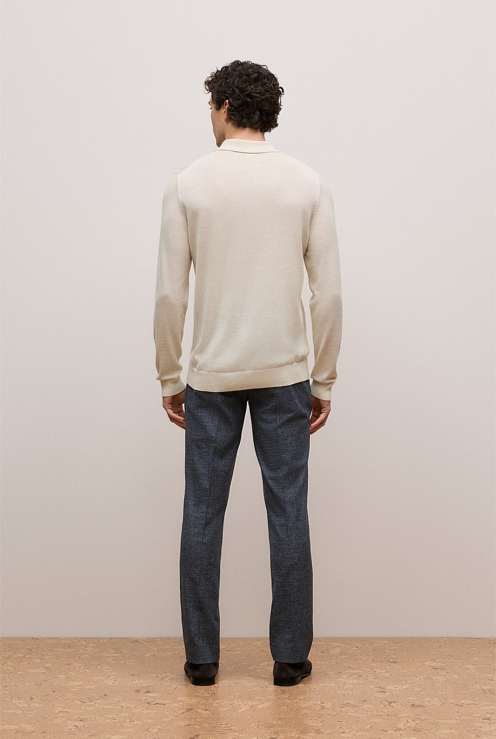 Merino Long Sleeve Polo