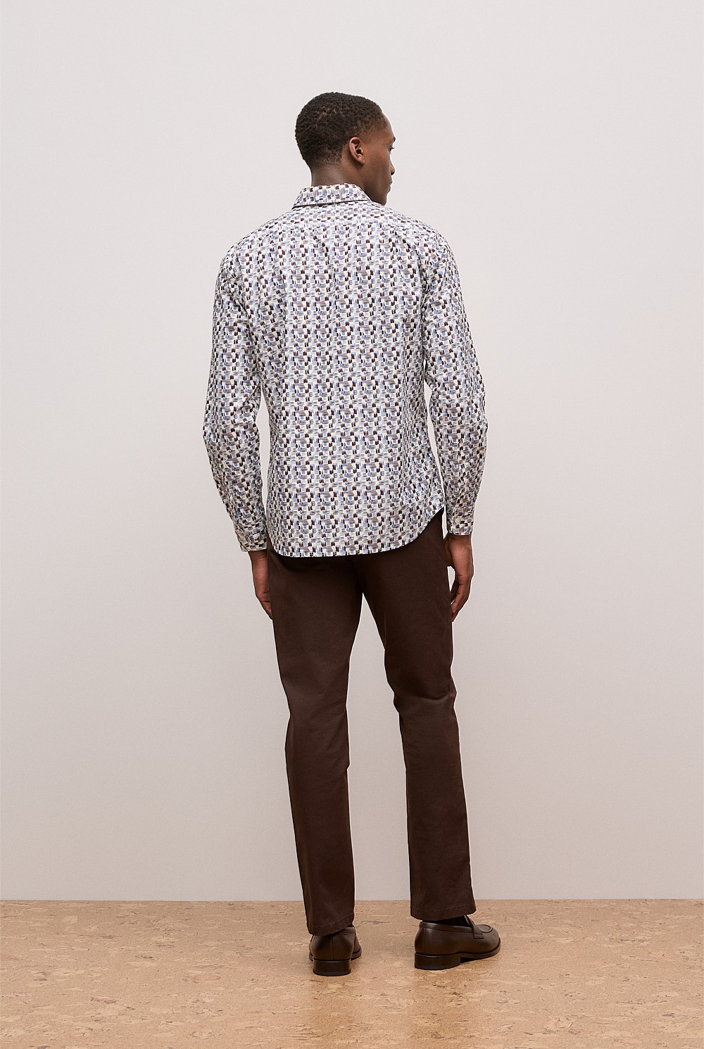 Regular Fit Reed Poplin Long Sleeve Shirt