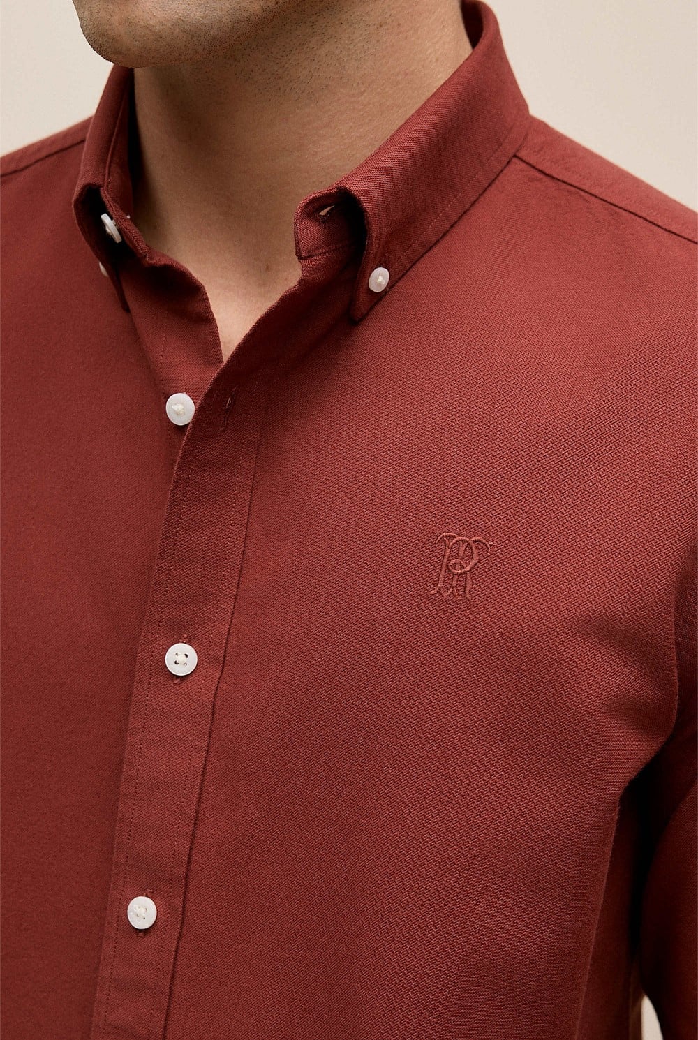 Regular Fit Monogram Oxford Shirt