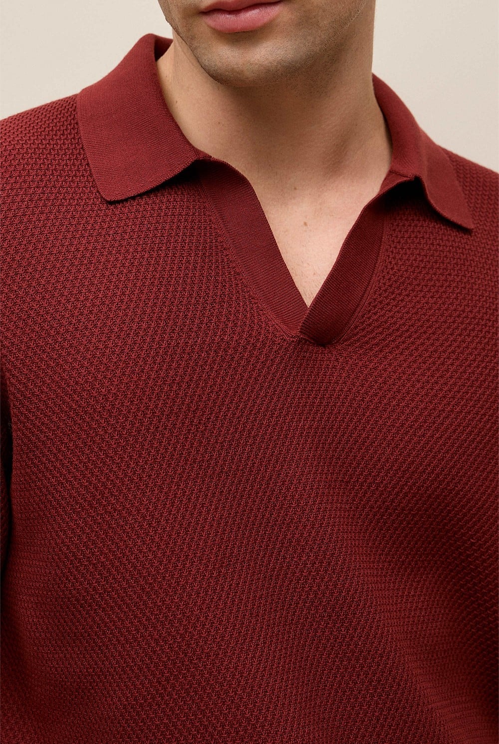 Cotton Texture Stitch Polo