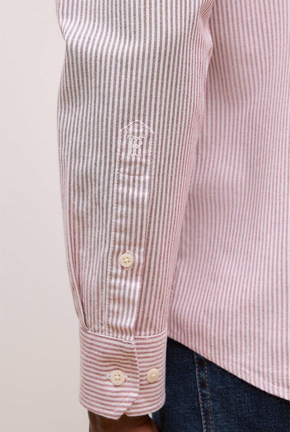 Regular Fit Yarn Dyed Stripe Oxford Shirt