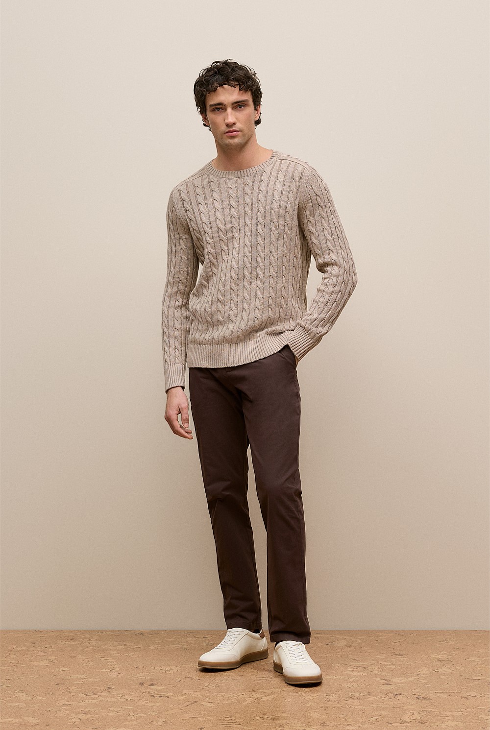Linen Cotton Cable Crew