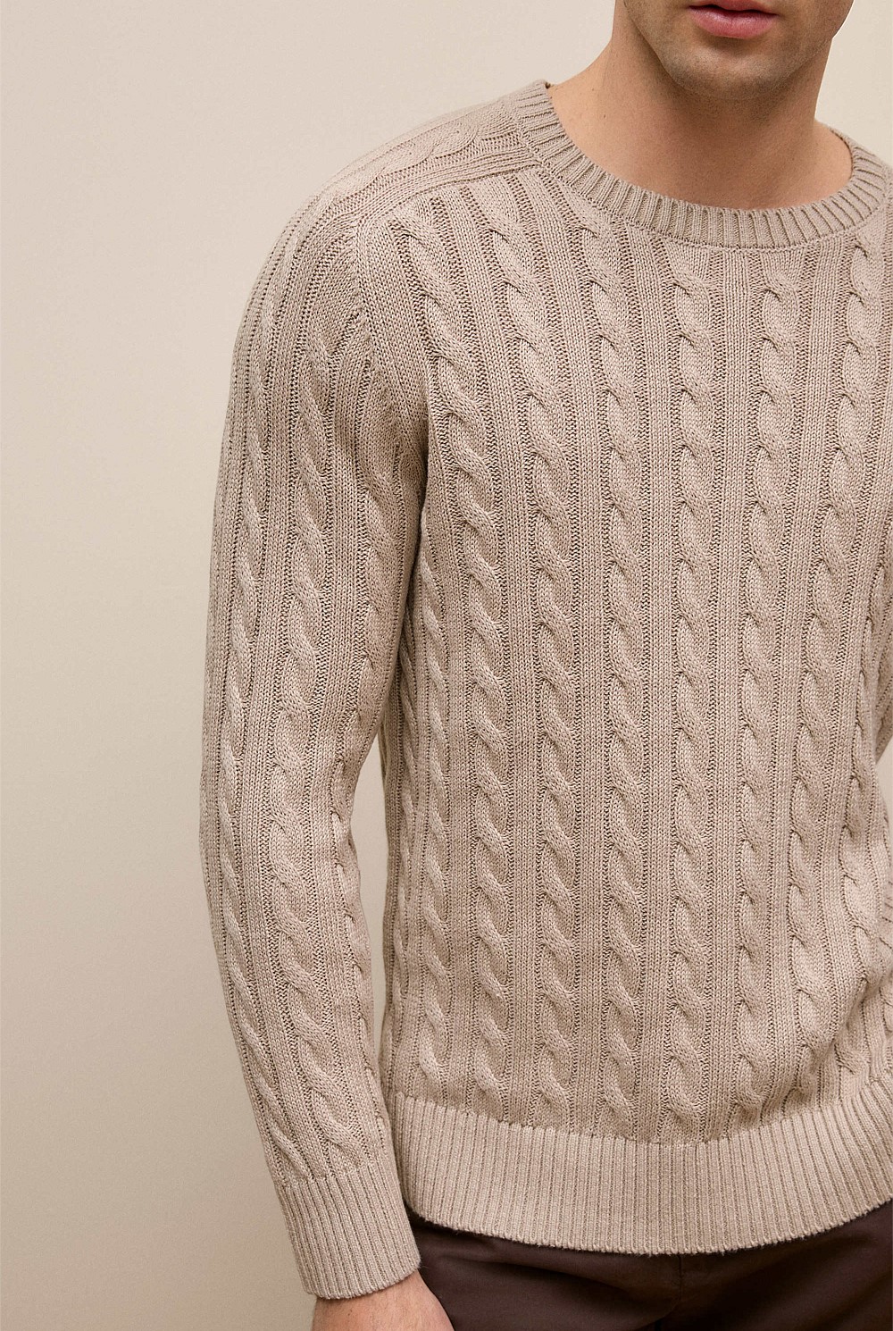 Linen Cotton Cable Crew