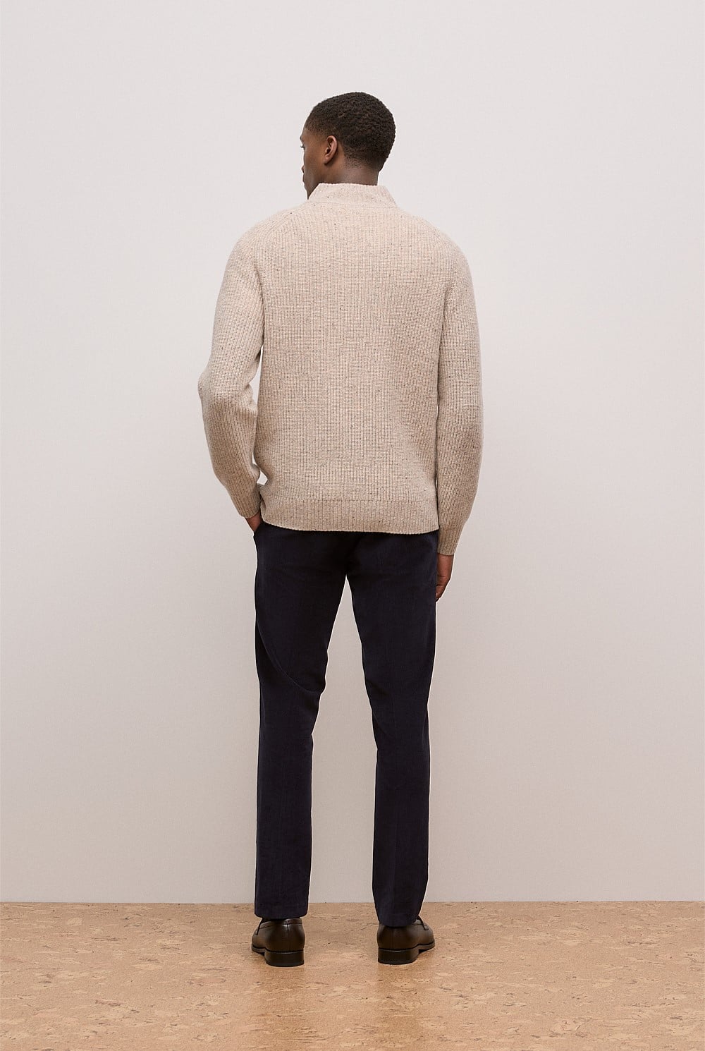 Merino Nep Half Zip Pullover