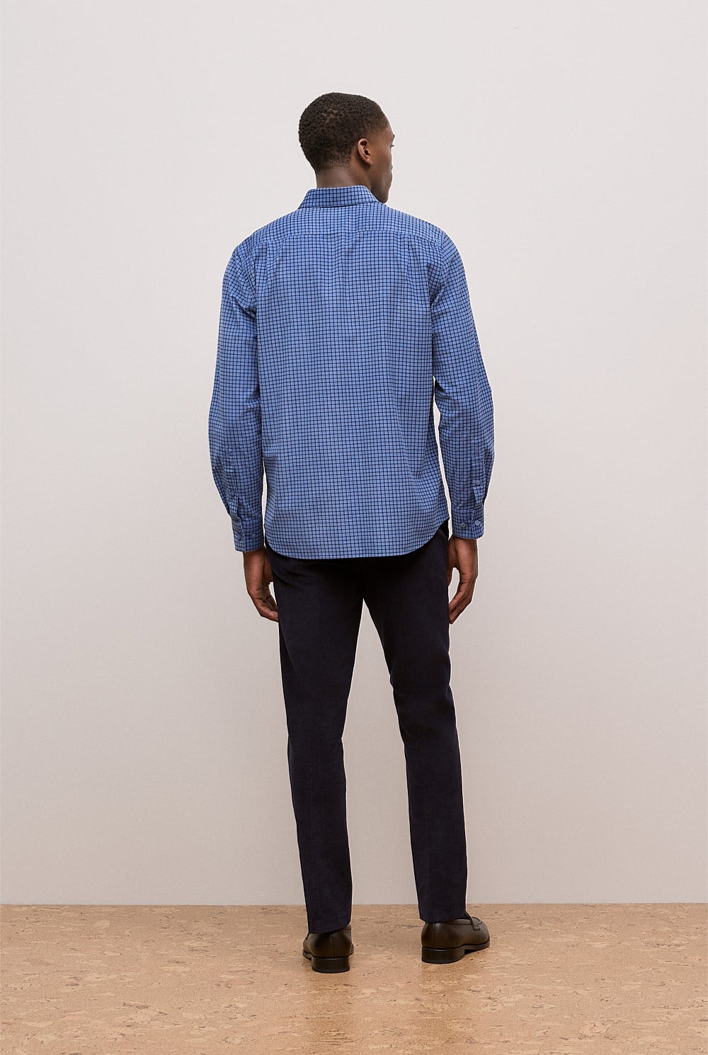 Regular Fit Cord Check Shirt