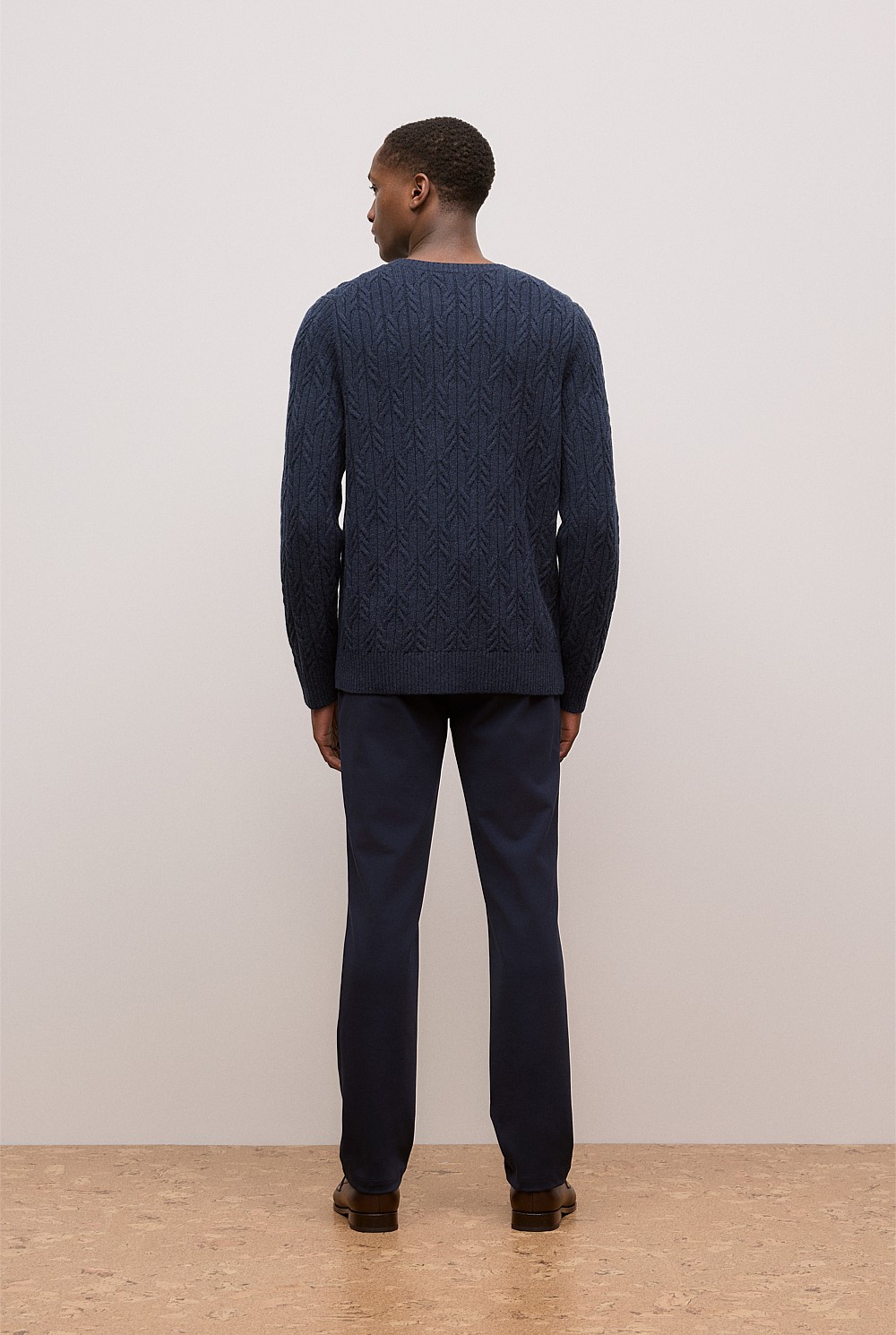 Merino Cable Knit Crew
