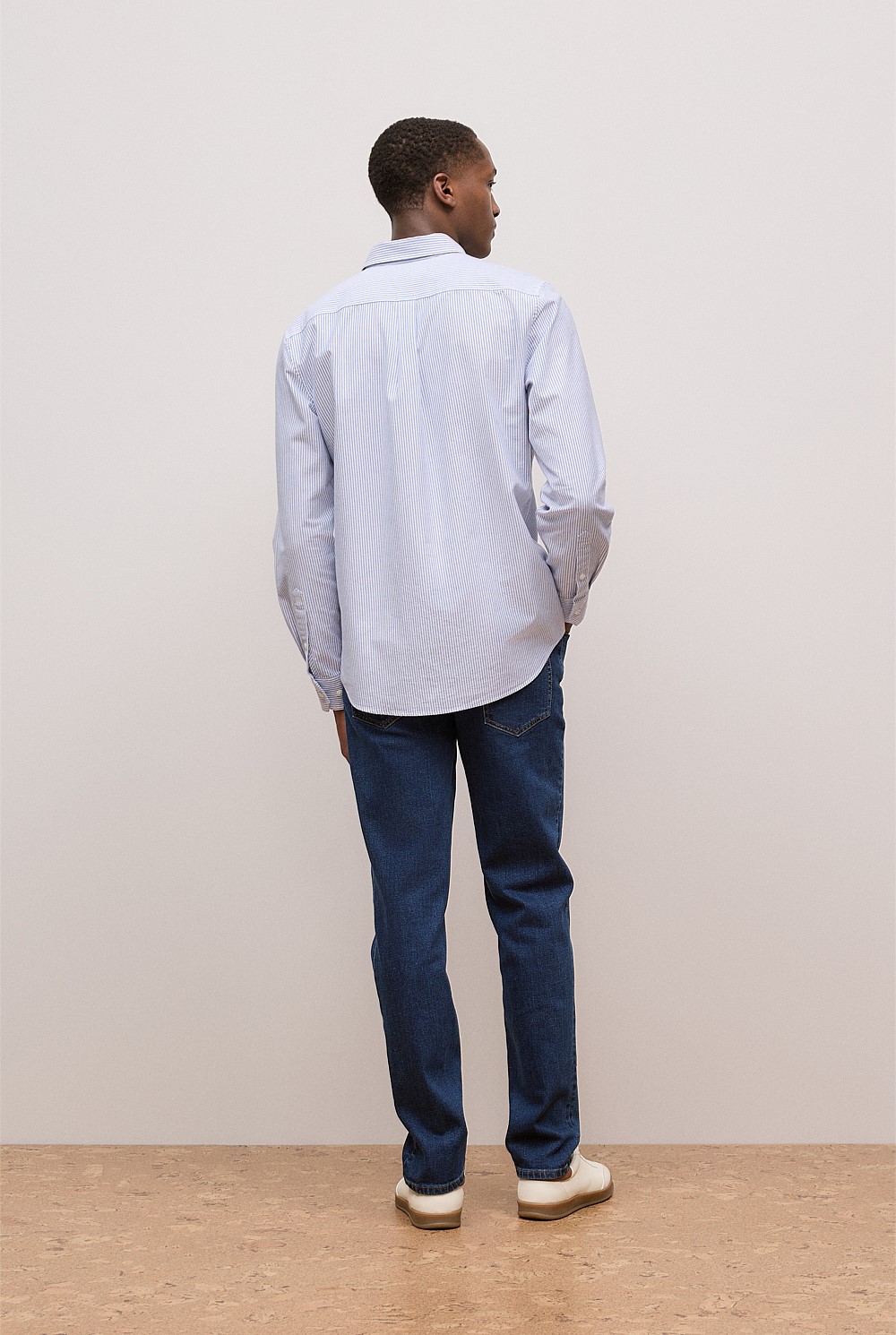 Regular Fit Yarn Dyed Stripe Oxford Shirt